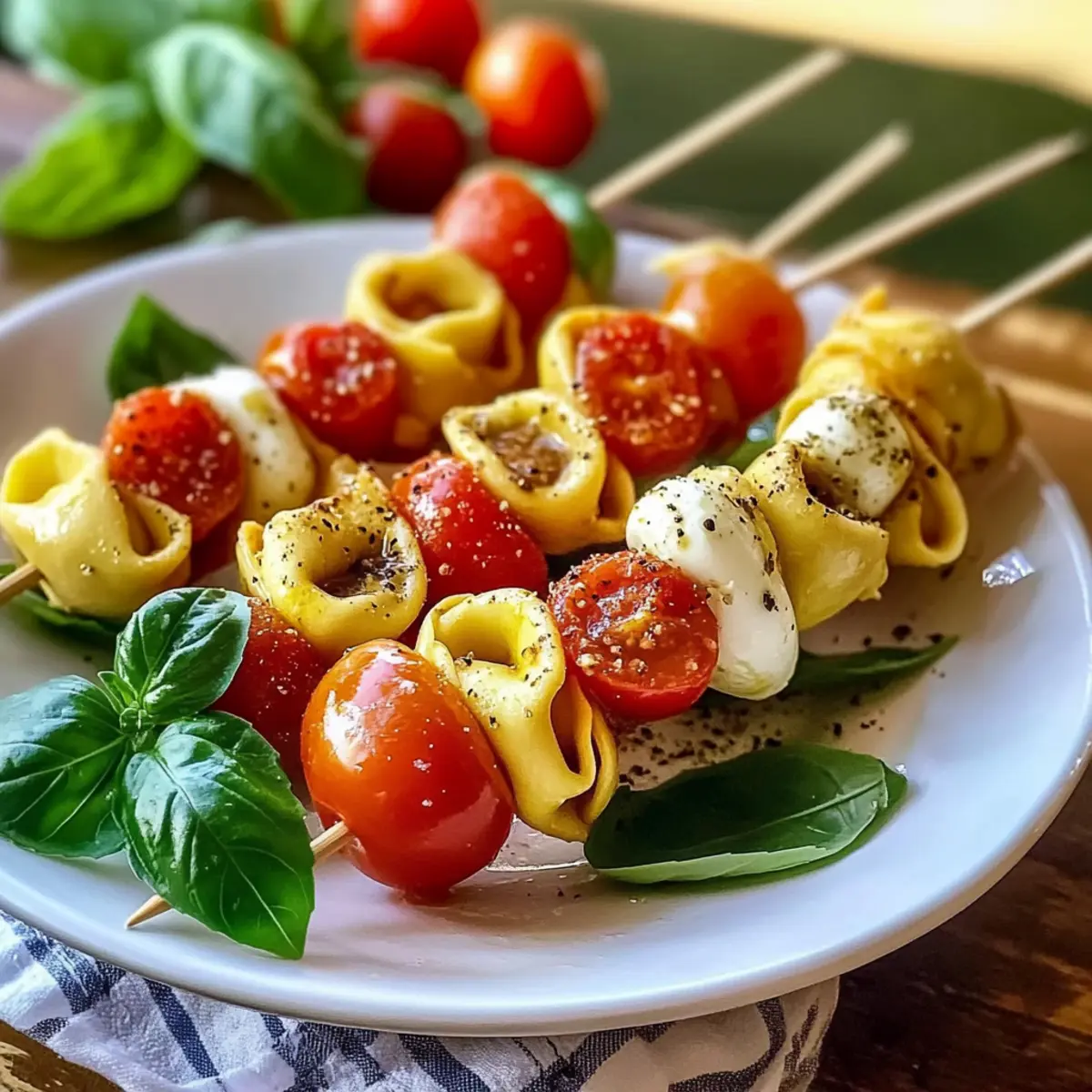 Tortellini Spieße Tomate Mozzarella – Einfach und Lecker